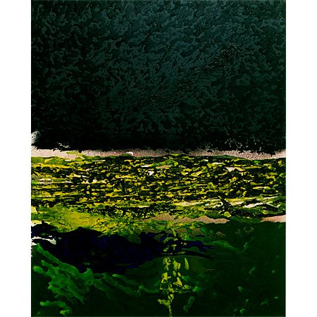 Fields, 2002, Kreide auf Leinwand, 150 x 120 cm
