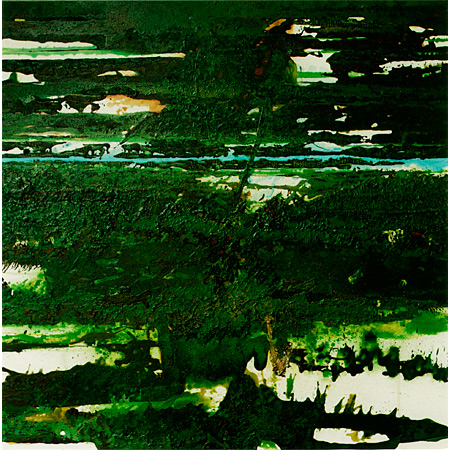 Fatou, 2006, Kreide auf Leinwand, 120 x 120 cm