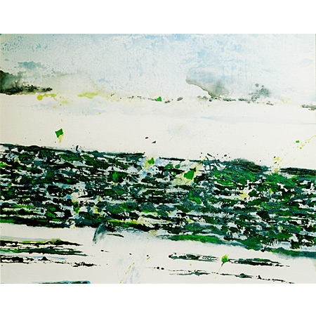 Talas, 2006, Kreide auf Sperrholz, 120 x 150 cm