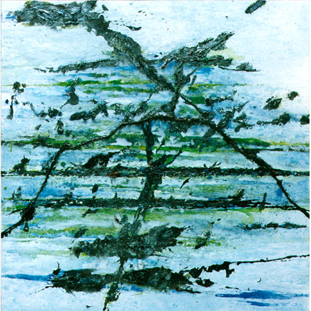 Abacus, 2010, Kreide auf Leinwand, 120 x 150 cm