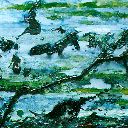 Abacus (Detail), 2010, Kreide auf Leinwand, 120 x 150 cm