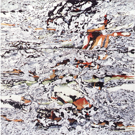 Kanta, 2010, Kreide auf Leinwand, 120 x 120 cm